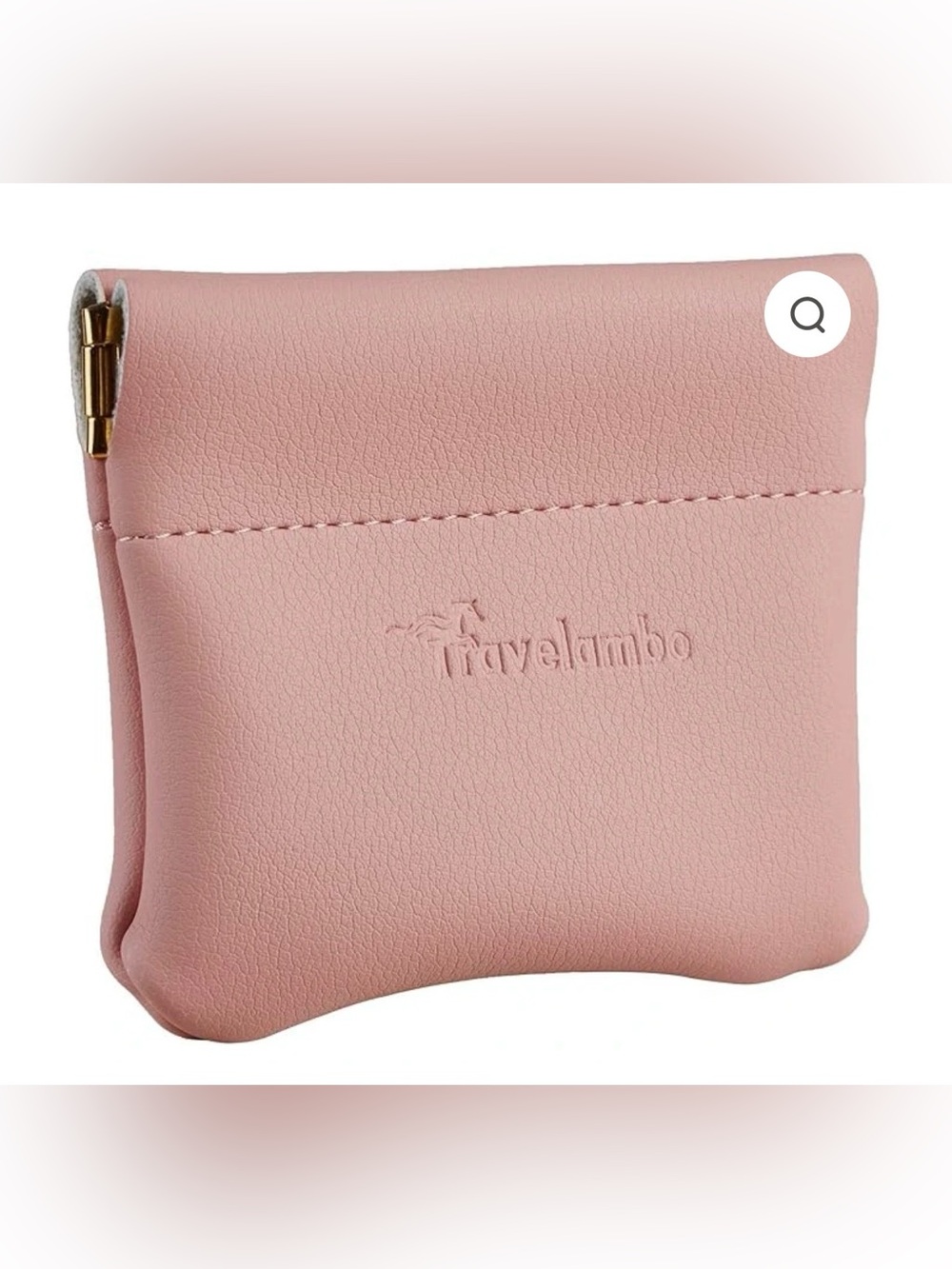 Travelambo Pink Faux Leather Coin Pouch EUC